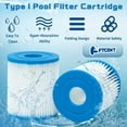 thumbnail image 3 of FTCBXT 12 Pack Type I Pool Filter Cartridge Compatible with 58093 300/330 Gal/H Above Ground Pool Pump Cartridge Replacement, 3 of 6