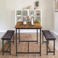 thumbnail image 4 of Farmhouse Dining 4 Kitchen Table Set with 2 Benches, 4 of 7