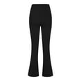 thumbnail image 5 of Scyoekwg Women's Yoga Dress Pants Solid Color Workout Bootleg Leggings Stretchy Office Casual Flare Yoga Pants for Women(V02_Black,XXL), 5 of 6