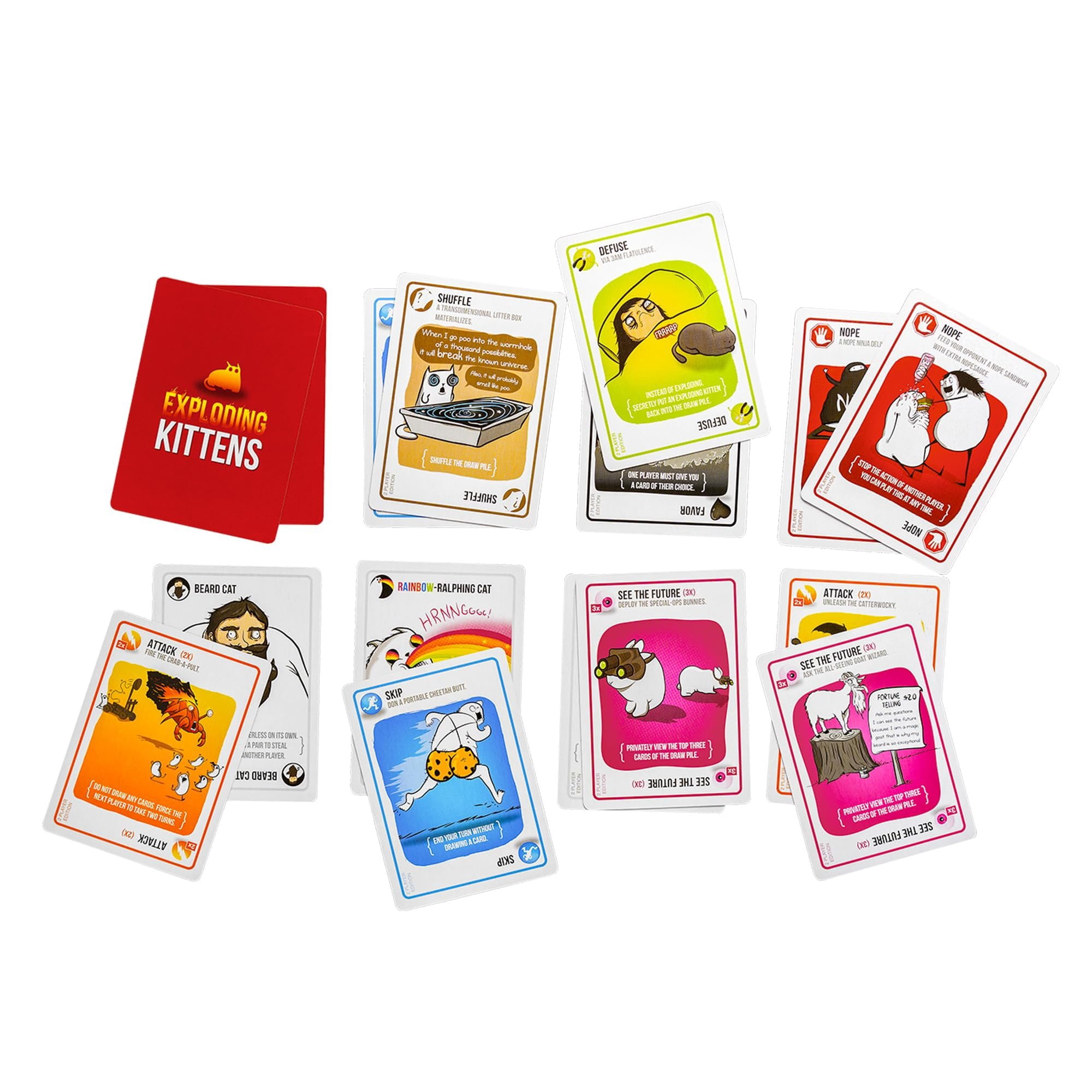 Exploding Kittens LLC - A Russian Roulette Card Game, Easy Family-Friendly Party Games - Card Games for Adults, Teens & Kids - 2-5 Players