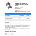 thumbnail image 2 of Rear Wheel Hub Assembly Set - Compatible with 2005 - 2009 Kia Spectra 2006 2007 2008, 2 of 2