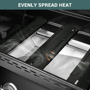 Unicook Set of 3 Gas Grill Heat Plates, Adjustable Heat Plate Shield Heat Tent, Porcelain Grill Burner Cover, BBQ Gas Grill Replacement Parts