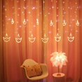 thumbnail image 1 of Flame Shaped Diwali Curtain Light, 12 Flame 138 LED Star Lights, Curtain String Lights for Bedroom with 8 Lighting Modes,Waterproof Window Lights Diwali Decorations for Home, 1 of 7