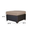 thumbnail image 4 of TK Classic Barbados Wicker Patio Square Ottoman in White, 4 of 6