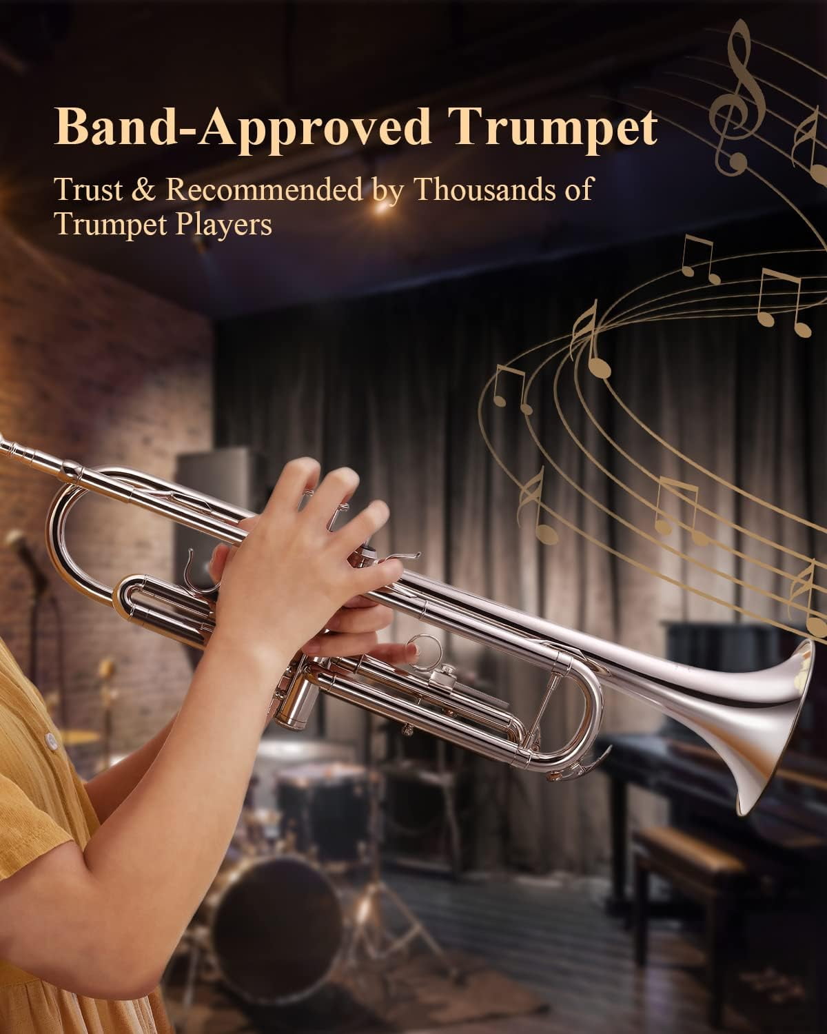 Eastar Beginner Brass Trumpet Set, Bb Standard, For Students Eastar Beginner Brass Trumpet Set, Bb Standard, For Students