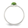 thumbnail image 2 of Solid 925 Sterling Silver Green Sea Glass Ring Band Size 6, 2 of 6