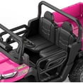 thumbnail image 2 of Trilenars 24V 2 Seater 6 Wheel Ride On Dump Truck with Parent Remote Control,4WD Electric Car,UTV Style Dump Bed & Music Horn for Ages 3+,Pink, 2 of 8
