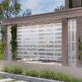 thumbnail image 3 of MAYEERTY 72"x47"x16" Outdoor Privacy Screen with Stand Metal Balcony Decorative Screen,White, 3 of 10