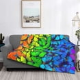 thumbnail image 2 of Fotbe Multicolored Butterflies Manta de Franela con Estampado, Manta Ultrasuave para Cama, Sofá, Auto, Hipoalergénica y Antibolitas-50"x40", 2 of 6