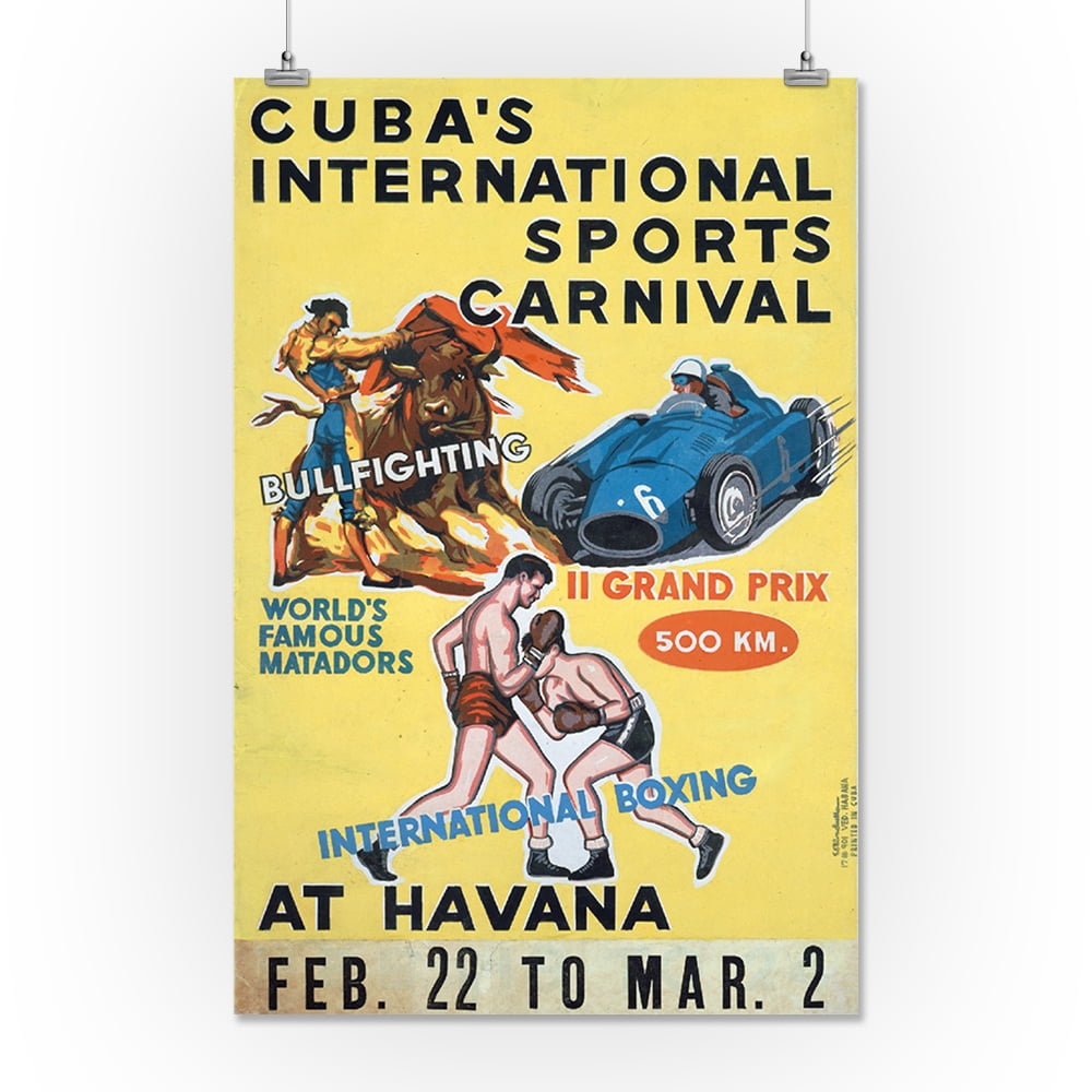 Hot Habana Nights Cuba Havana Vintage Travel Poster Reproduction