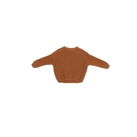 

JBEELATE Toddler Baby Fall Winter Sweaters Kids Long Sleeve Knitted Solid Thick Pullover Clothes