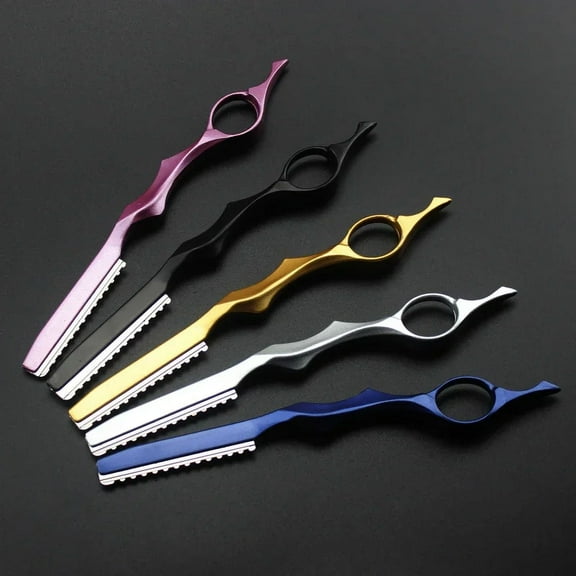 black  Hair Razors Shavel Cut Hair Cutting Fine Thinning Trimming Alloy Shaving Knife Barber Hairdresser Tools Salon Professional