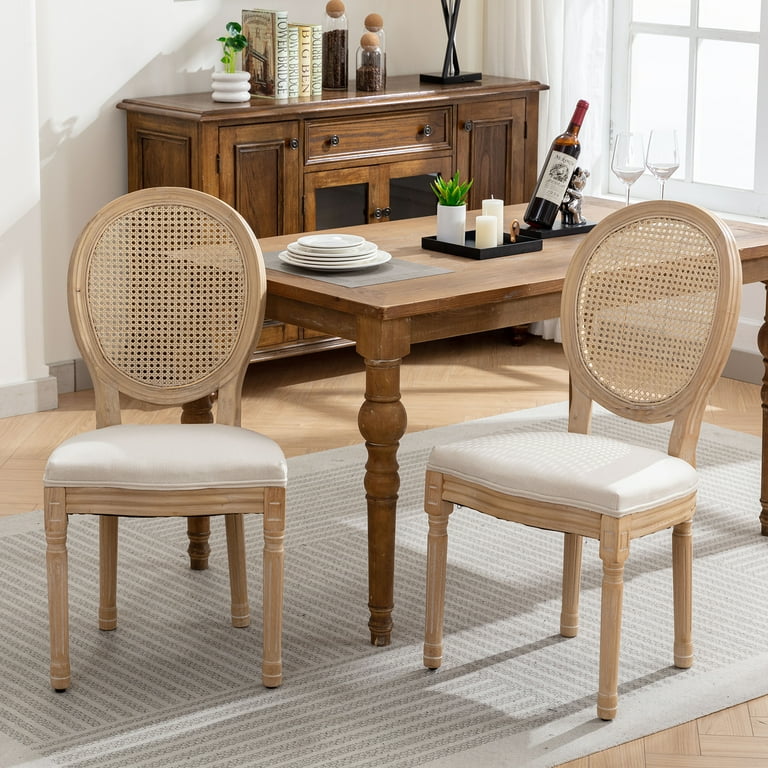 French Country Dining Chairs Set of 2...