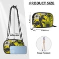 thumbnail image 4 of FORMRS Mini Crossbody Bag for Women Adjustable Shoulder Rope Travel Casual Phone Purse, Yellow Flowers, 4 of 7