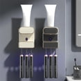 thumbnail image 2 of Smart Wall Mounted Automatic Toothpaste Dispenser – Electric Squeezer with 3 Toothbrush Slots, Thermal Sensing, Space-Saving Holder, Easy to Clean, All-purpose Compatibility – Green, 2 of 7