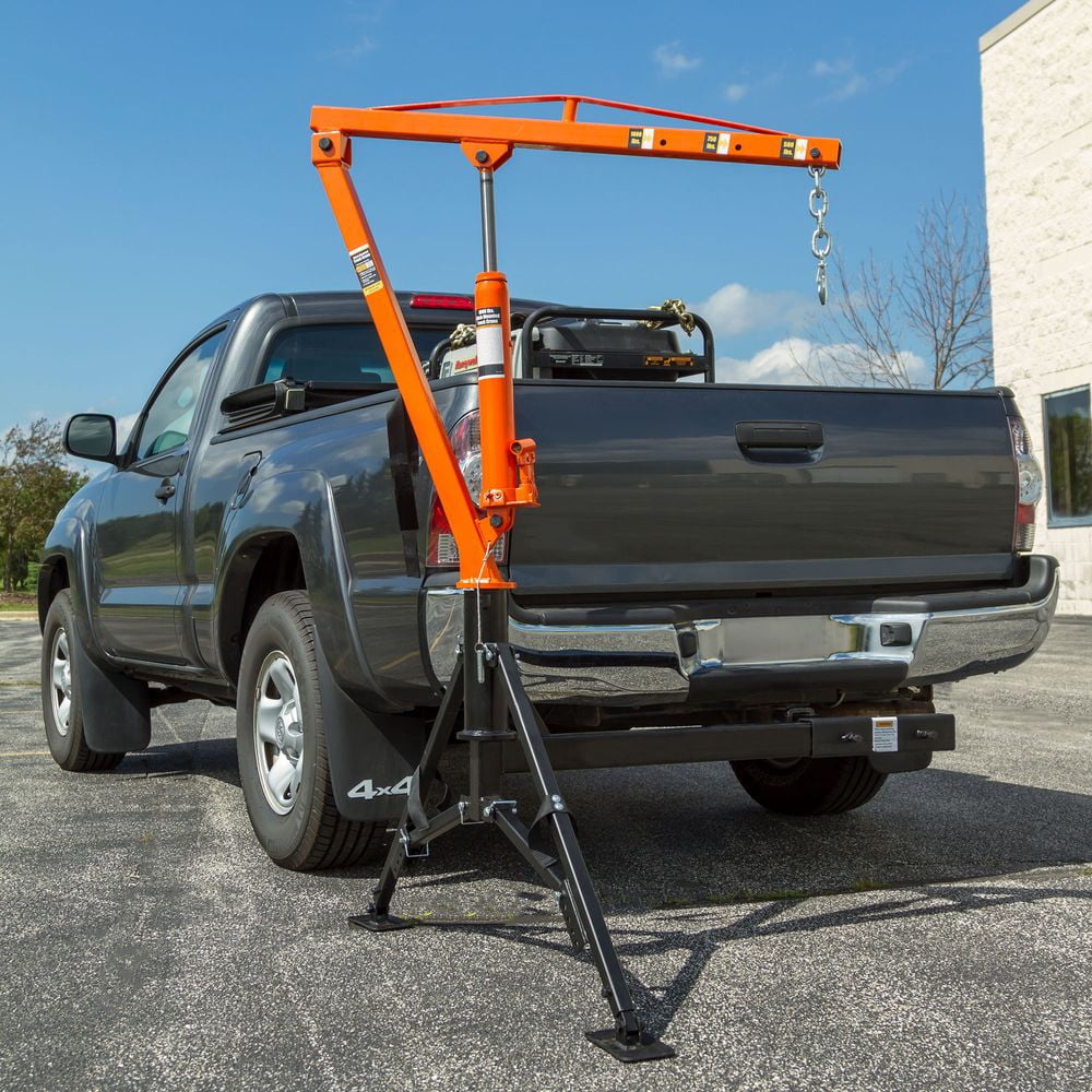 Apex HMC-1000 Hydraulic Hitch-Mount Pickup Truck Jib Crane - 1,000 lb Cap