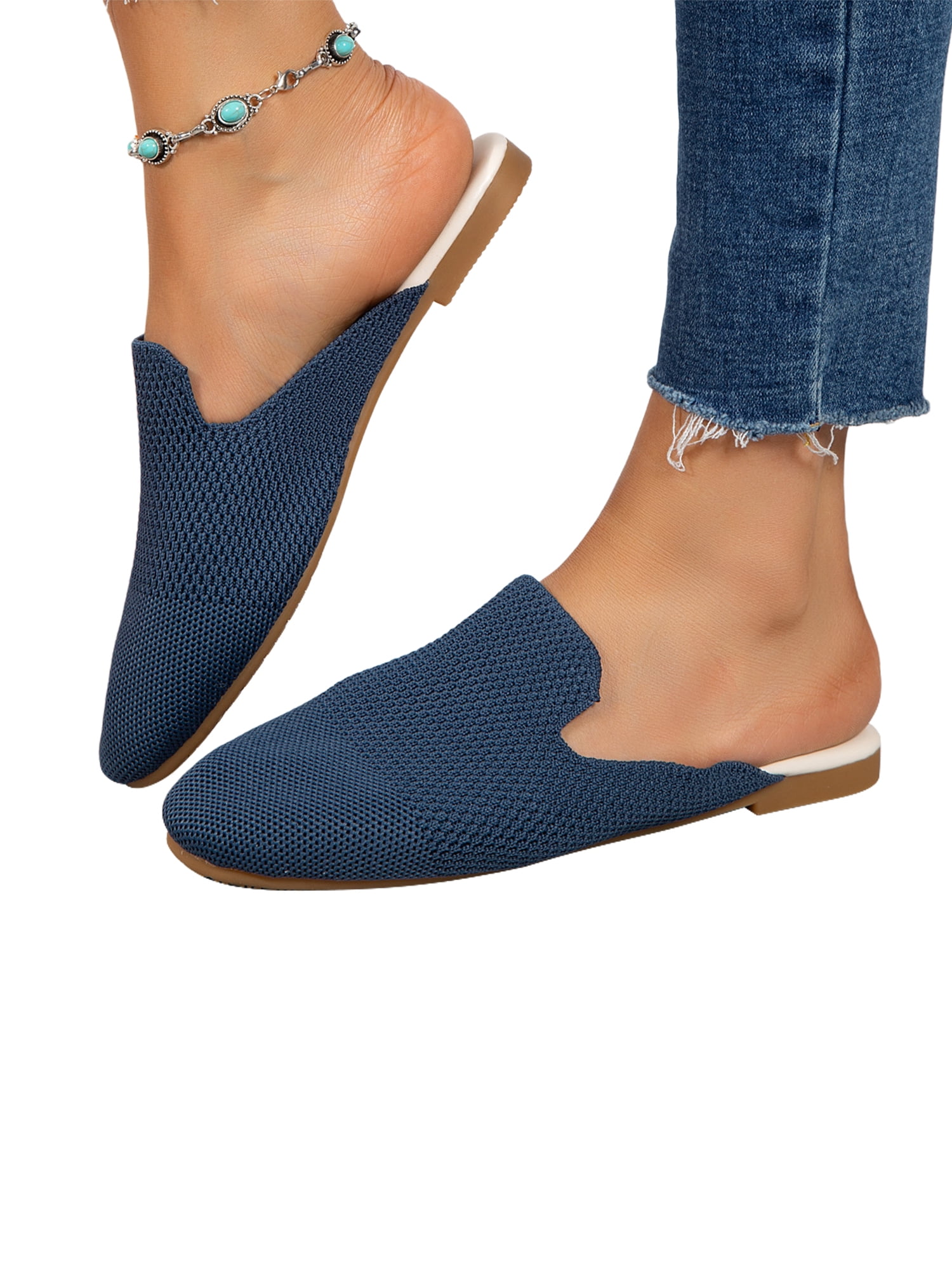 Bellella Womens Clogs Shoes Closed Toe Flat Sandal Slip On Slide