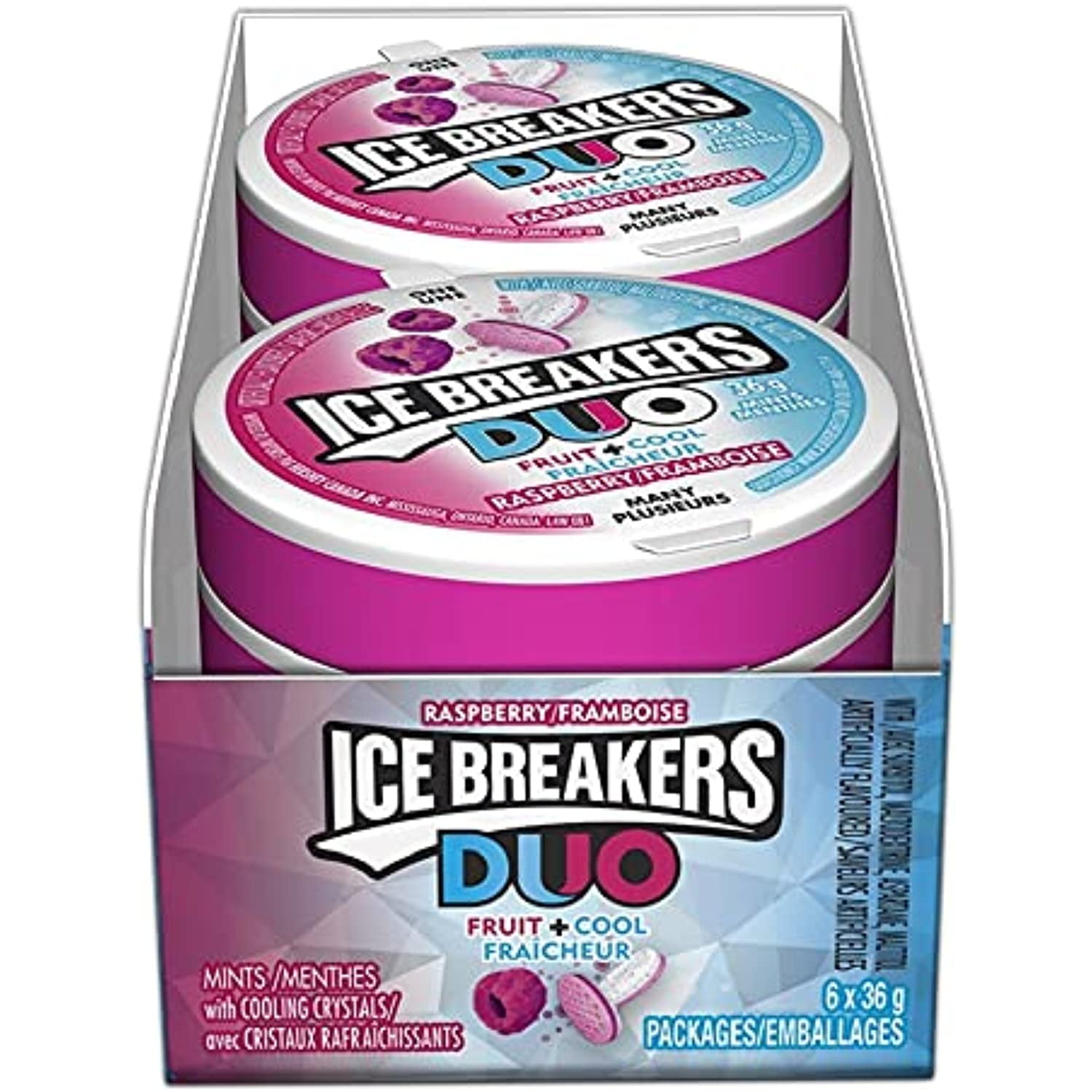 Ice Breakers Duo Raspberry Mints, 1.5Oz. 36G(Pack Of 6){Imported From