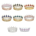 thumbnail image 4 of VONKY Alloy Exquisite Craft And Delicate Pattern Rhinestone For Wedding Or Bridal Electroplated Gold + sapphire 1Set, 4 of 6