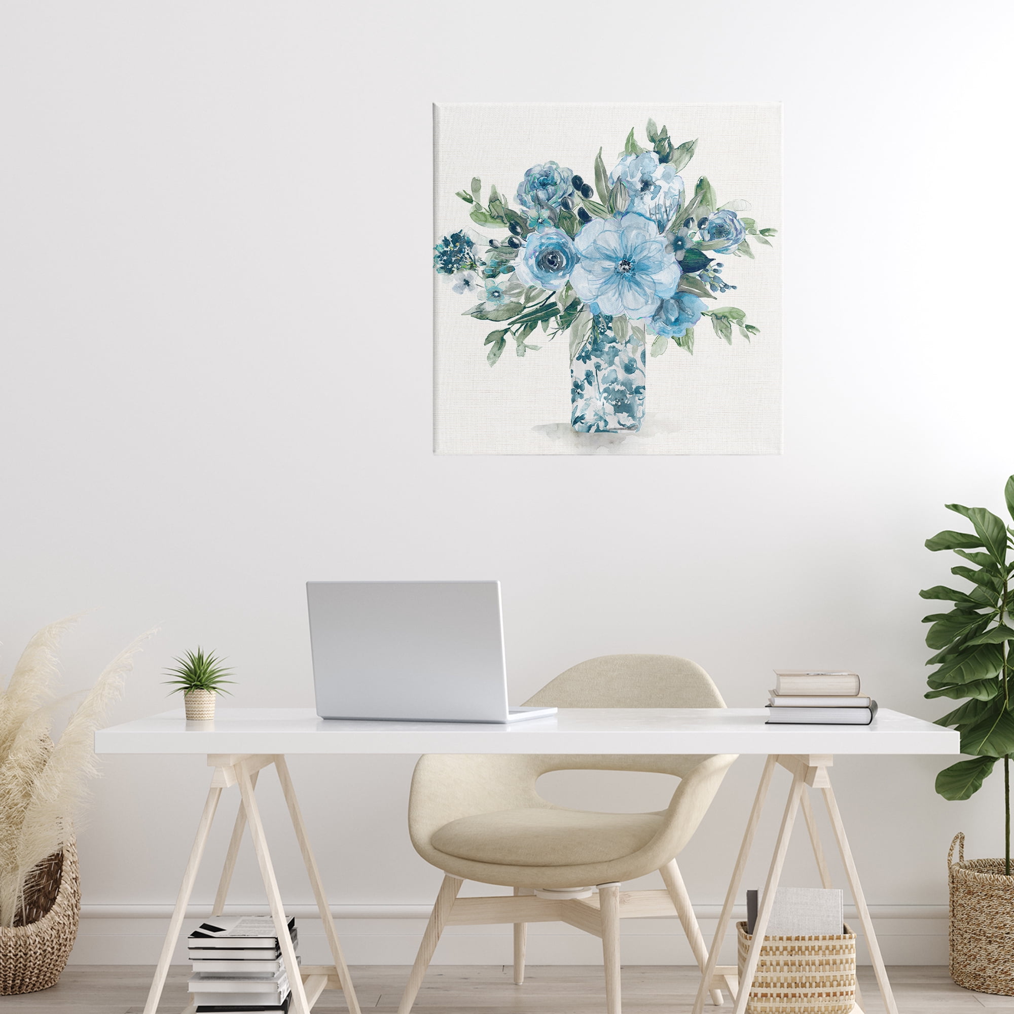 Stupell Industries Pastel Blue Bouquet Foliage Canvas Wall Art, design by Carol Robinson
