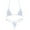 White, variant on Aiihoo Women's 2 Pieces Bikini Swimwear Bathing Suit Halter Neck Bra Top with Low Rise T-back Panties White One Size