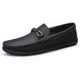 thumbnail image 3 of Men's Casual Loafers Slip On Leather Shoes Comfortable Lightweight Driving Shoes Male Moccasins Classic Penny Loafer Flats Boat Shoes Outdoor Walking Shoes, 3 of 17