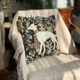 thumbnail image 2 of STPgoods William Morris Dog's on the Left Tapestry Throw Pillow with Insert 18x18" (45x45 cm) Decorative Couch and Sofa Cushion for Living Room Bedroom Square Pillowcase, 2 of 12