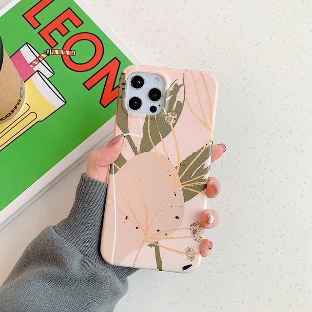 Para iPhone 14 13 Pro Max pintura de acuarela flor hoja funda de teléfono para iPhone 12 11 Pro Max XR X XS 7 8 Plus funda trasera suave IMD Tan Jianjun unisex