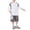 Light Gray, variant on Summer Boys Breathable Sport Short Sleeve Tee And Shorts Two Piece Outfit For Play And Summer Comfort 6t Boy Outfits