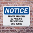 thumbnail image 4 of (2 Pack) Private Property No Parking Trespassing OSHA Notice Sign 18 Inch X 12 Inch Indoor / Outdoor Rust-Free Aluminum Metal Signs for Workplace, Workshop, and Construction Site, Made, 4 of 8