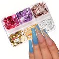 thumbnail image 3 of RIKONKA-papel de aluminio para manicura, pegatinas irregulares de colores dorados y plateados para manicura, herramientas de decoración de uñas, 3 of 4