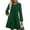 Dark Green, variant on Fall Dresses for Women Long Sleeve Mini Short Flowy A Line Casual Holiday Party Tunic Dress Fashion Clothes