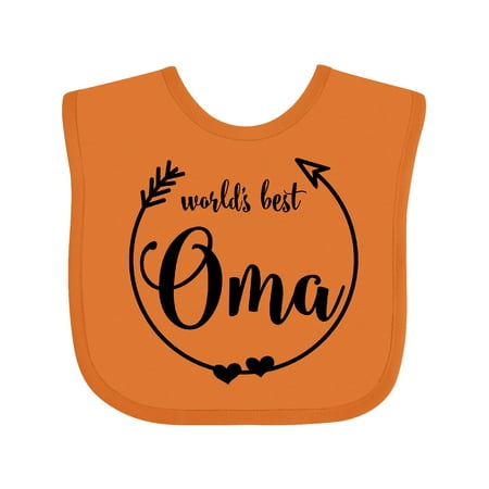 

Inktastic World s Best Oma Gift Baby Girl Bib