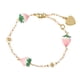 thumbnail image 5 of Pulsera de fresa para mujer, pulsera con dijes, pulsera de cadena de latón para mujer, eslabones Rosa, 5 of 9