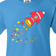 thumbnail image 4 of Inktastic Valentine's Day Rocket Ship with Hearts Youth T-Shirt, 4 of 5