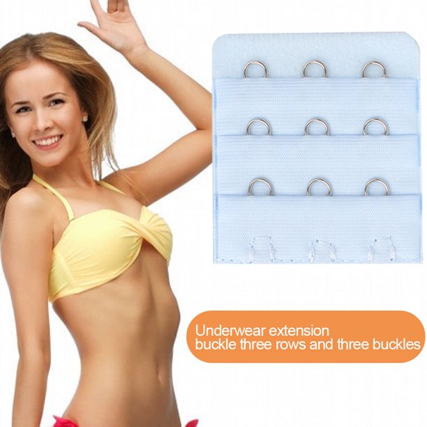 Sujetador de mujer Hebilla de cinturón Elástico 3 filas 3 ganchos Accesorios íntimos (azul claro) Ndcxsfigh Para estrenar