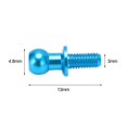 thumbnail image 2 of 10pcs Rc Aluminum Alloy Ball Head Link Track Rod Ball Head Screw Link Rod Shock Absorber End Compatible With Tt01 Tt02 Rc Car(blue), 2 of 5