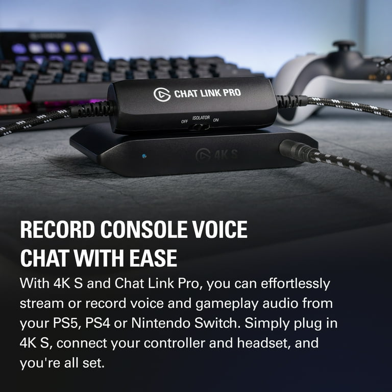 Elgato Game Capture 4K S with Chat Link Pro – 4K60, 1440p120