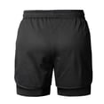 thumbnail image 6 of Men's Sports Quick Dry Shorts, Athletic Shorts, Sweat Shorts, Elastic Waist Breathable Stretchy, Gym Workout Running Vacation, Summer Outdoor | AESTIVO,Black L, 6 of 9