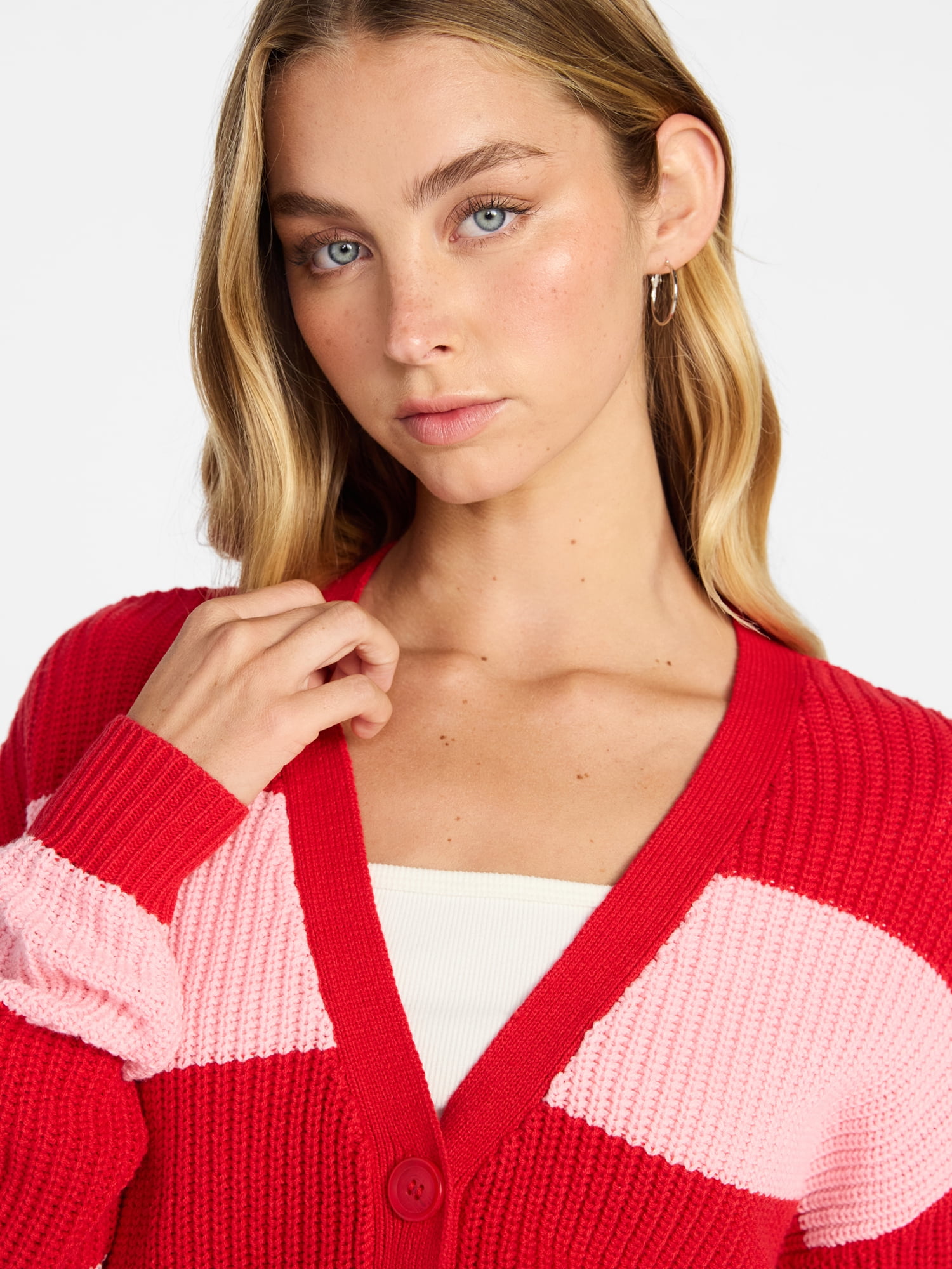 No Boundaries Cropped Knit Cardigan, Women's XXS-XXL