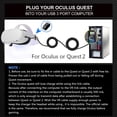 thumbnail image 4 of Cable de 16 pies, cable con refuerzo, transmisión de juegos de realidad virtual y cable USB C 3.0 de carga rápida compatible con auriculares Quest 2 u Oculus Quest y PC para juegos Ormromra CZDZ-ST7, 4 of 8