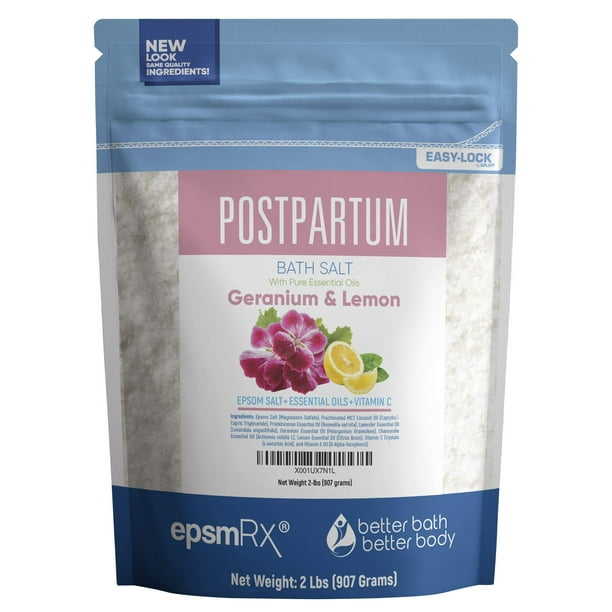 Postpartum Sitz Bath Salt 32 Ounces Epsom Salt with Frankincense