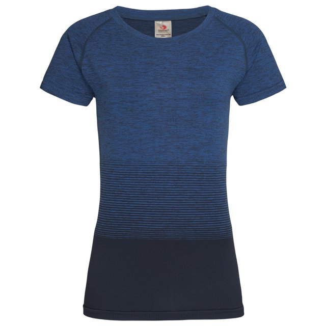 Stedman - Camiseta diseño Active ranglán sin costuras para mujer señora (Transición Azul)
