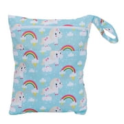 Double Zippers Wet Dry Diaper Bag Cute Pattern Travel Portable Diaper Nappy Storage Bag#3