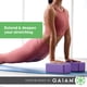 thumbnail image 2 of Gaiam Essentials Bloque de yoga (juego de 2): espuma Eva sin látex de apoyo, superficie suave antideslizante para yoga, pilates, meditación, color morado oscuro, 2 of 7