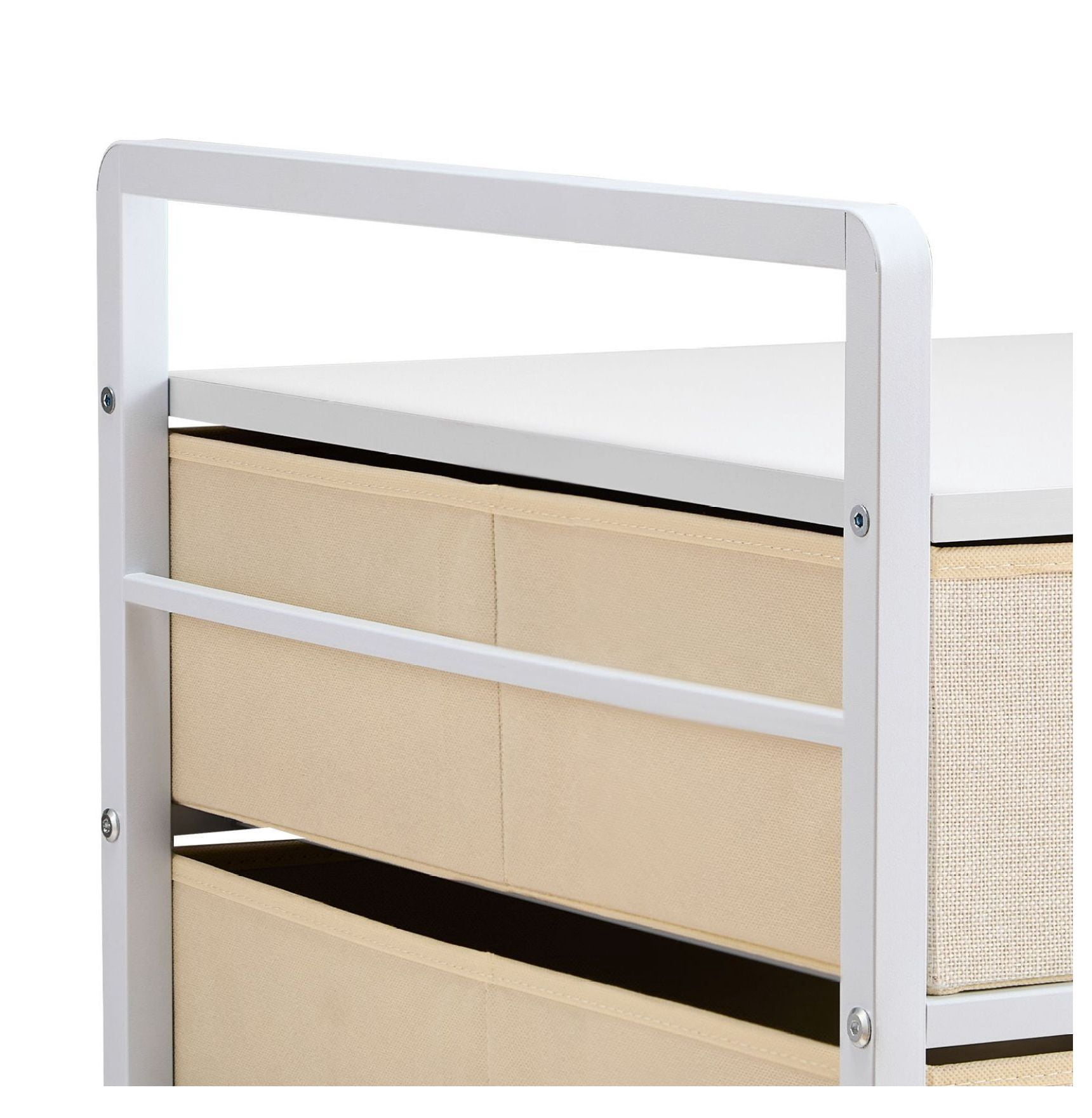 Mini Fridge Stand with Storage, 176lb Capacity, 2 Drawers & Wheels - Mobile Shelf for Dorm, Apartment, Office - White