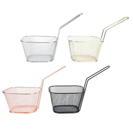 

Octpeak French Fries Basket 4Pcs/Set Durable Flexible Basket Colander Lightweight For Home Kitchen Accessories Restaurant Colander Tool