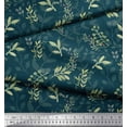 thumbnail image 3 of Soimoi Blue Cotton Poplin Fabric Berries Leaves Print Fabric by the Yard 58 Inch Wide, 3 of 3
