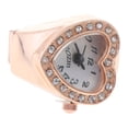 thumbnail image 3 of Copper Tone Heart Shape Housing Elastic Band Finger Ring Watch For Women, 3 of 12