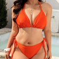 thumbnail image 2 of Top-kevin Women's Plus Size 4 Piece Bikini Swimsuit with Cover Up Triangle Halter Bathing Suits, 2 of 5